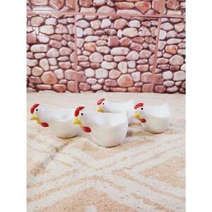 4 Little Chick Boiled Egg Holders. Made in Italy